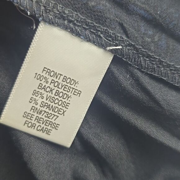 Dana Buchman -221 Pleated Paisley Peint Sleeveless Blouse Blue Contrast XL - Picture 7 of 8